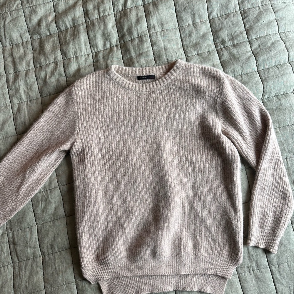 Light Taupe Crewneck Women's Sweater